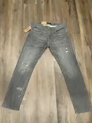 POLO RALPH LAUREN SULLIVAN DISTRESSED SLIM FADED MENS TAPERED GRAY JEANS 32x32