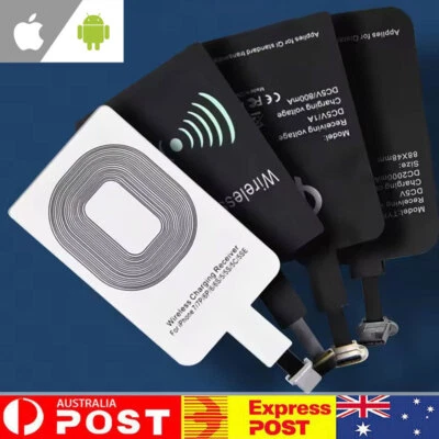 Universal Wireless Charger Charging Receiver Type USB C IOS For iPhone Android