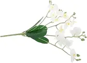 GARVALON Elegant Artificial Orchid Branches with Leaves Real Touch Faux Phalaenopsis for Table Centerpieces Home Office Indoor Decoration Long Stem Orchid for Photography and Event Decor