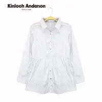 在飛比找momo購物網優惠-【Kinloch Anderson】氣質平塔克綁帶長版長袖襯