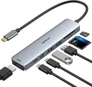 MOKiN USB C Hub HDMI Adapter for MacBook Pro/Air, 7 in 1 C 5 1 hub