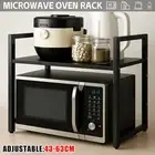 Adjustable Microwave Shelf Kitchen Organiser Storage Rack Stand Holder Cabinet