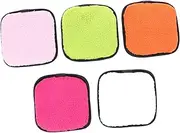 PAMINGONO 5pcs Makeup Removing Powder Puff Facial Cleansing Towelettes Face Cleansing Sponge Makeup Removing Pads Face Washing Sponges Facial Sponge Reusable Face Rounds Square Remover Fiber