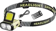 Head Torch Rechargeable - LED Headlamp Flashlights | Compact and Lightweight Spotlight Floodlight | Long Battery Life Headlamp Headlight Perfect for Adults and Kids Outdoor Camping
