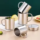 Drinking Water Cup Stainless Steel Coffee Mug Lightweight Tea Cup Camping Mug