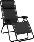 Amazon Basics Outdoor Textilene Adjustable Zero Gravity Folding Reclining Lounge