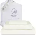 Luxury 800 Thread Count Twin 100% Cotton Sheets - Ivory Sateen Weave Bed-Sheets,