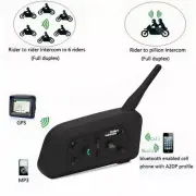 1200M INTERCOM BLUETOOTH MOTORCYCLE BIKE HELMET INTERPHONE HEADSET 6 RIDERS NEW