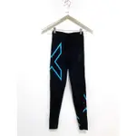 2XU 專櫃 黑藍 限定色 運動 三鐵 訓練 壓縮褲 緊身褲
