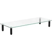 Lorell 4-leg Single Shelf Glass Monitor Stand (llr-99533) (llr99533)