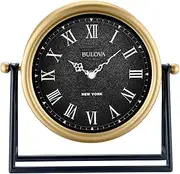 Bulova Clocks Model B8901 Newton, Gold and Black