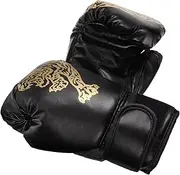 JOINPAYA 1Pair Breathable Boxing Gloves for Ergonomic PU Hand Pads for Sparring and Training Lightweight Design Enhanced Breathability for Young Fighters Black