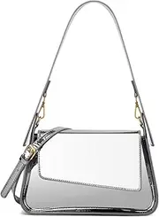 [Epsion] Women's Hobo Bag PU Leather Shoulder Bag Glossy Handbag Underarm Purse Top Handle Satchels Small Totes