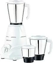 Bajaj Rex 500W Mixer Grinder with Nutri-Pro Feature, 3 Jars, White