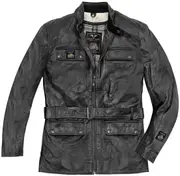 Black-Cafe London Kairo Motorcycle Leather Jacket, Size 52 for Men