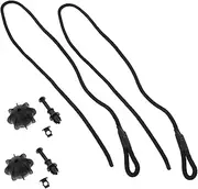 GANAZONO 2Sets Durable Rear Trunk Shelf String Straps High Strength Bungee Cords with Hooks Easy Installation Car Accessories for Securing Luggage and Organizing Trunk Black