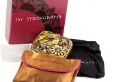 Jay Strongwater Double Mirror Compact Frog Collection Crystal Details Hinged NEW