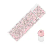 Wireless Keyboard And Mouse Set Laptop Desktop General Mute Keyboard Mouse - Pink