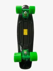 22" Skateboard Mini Cruiser Penny Style Board Plastic Deck. Black/Green. New.