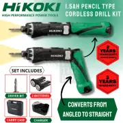 3.6V Cordless Drill Set Pen Type Driver Bit Charger 1.5Ah Battery Case DB3DL2