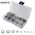 Reliable Useful Spring Lock Washer 480pcs Washer Assortment Set 9 Sizes