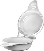 Chef Buddy Microwave Egg Maker, a Healthy Breakfast Cooking Utensil by Chef Buddy- Kitchen Essentials, Easy to Make- Holds Up to Two Eggs and Cooks in 45 Seconds, White