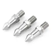 3pcs M8 Stainless Steel Tripod Monopod Spiked Feet Grip Screw Grass Cone Stud