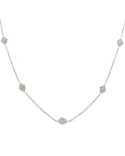 Silver 0.15 ct. tw. Diamond Necklace