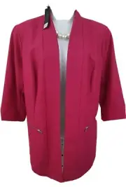 Lane Bryant Fuchsia Open Front High Low Blazer Size 24 NWT Was $79.95