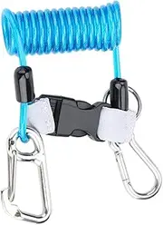 Diving Lanyard, Retractable Diving Lanyard Spring Coil Rope Diving Buckle Tools for Scuba Diving, Outdoor Climbing, Underwater Photography