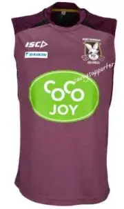Manly Sea Eagles NRL Maroon Training Singlet 'Select Size' S-5XL BNWT6