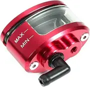 Fit for Red Motorcycle CNC Brake Clutch for the Master Cylinder Oil Cup, Reservoir Tank with a Clear PMMA Interior, Most Motorcycle Sports