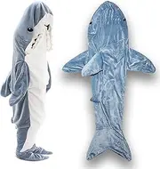 Fancemot Shark Blanket for Adult, Shark Blanket Hoodie Soft Cozy, Shark Blanket Onesie Flannel, Wearable Shark Blanket