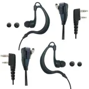 G Shape in-Ear Headphone Two Way Radio Earpiece with PTT 2.5mm+3.5mm 2-Pin Wa...