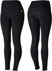 [HORZE] Womens Gillian Silicone Full Seat Tights - Black - 26