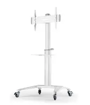 Atdec mobile TV Cart White - AD-TVC-70A-W - Supports Up to 70" &amp 70kg - Adjustable height