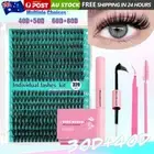 320Pcs Individual Lashes Kit Eyelash Cluster Extension Lash 30-80D Curl AU STOCK