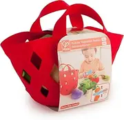 Hape Vegetable and Fruit Basket Set - Kids Pretend Play Food Storage with Fresh Produce - Toy Kitchen Learning Set for Toddlers