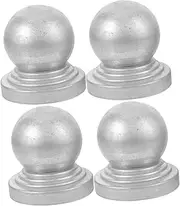 jojofuny 4pcs Metal Fence Post Caps Corridors Post Caps Iron Caps for Fence Decorative Fence Post Caps Iron Post Caps Fence Post Cap Replacement Fence Post Covers Guardrail Caps Fence Parts