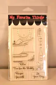 My Favorite Things Clear Stamp Set - Time for Bubbly - NIP
