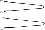 MUSISALY 2Pcs Heavy Duty Bungee Cord with Carabiner Clips Elastic Fixed Rope for Camping Hiking and Outdoor Activities Sturdy and Durable Stretch Fixed Lanyard for Secure Binding