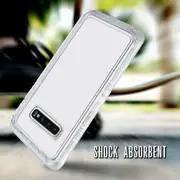 For Samsung Galaxy S10 Plus Transparent Defender Slim Polycarbonate Case Cover (Clear)