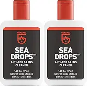 GEAR AID Sea Drops Anti-Fog and Cleaner for Dive and Snorkel Masks, 1.25 fl oz