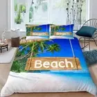 Beach Intersection 3D Printing Duvet Quilt Doona Covers Pillow Case Bedding Sets