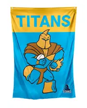 Gold Coast Titans NRL Retro Mascot Design Wall Flag Banner