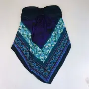 Charlotte Russe Bandana Style Top Open Back with a Tie Strapless Padded Small