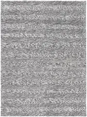 Zayna Ringlets Contemporary Charcoal Wool Rug