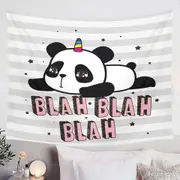 Adorable Unicorn Panda Tapestry