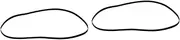 LIFKICH 2pcs 40cm Rubber Turntable Belt Replacement for Phonograph Records Player Elastic