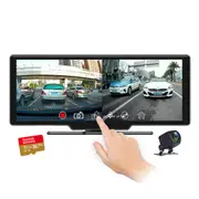 Elinz 10.26" Dashboard Carplay & Android Auto Real 4K + 1080P Dual Dash Cam Camera WiFi ADAS Smart Driving Assistant Car DVR 32GB U3 Card